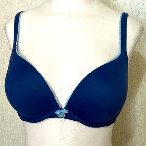 Victoria’s Secret - Body by Victoria Push Up 34D Blue Underwire Bra.